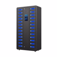 HonestWaves SecureCharge 26 phone charging locker in Black - Looking Left SecureCharge 26 phone charging locker in Black Looking Left