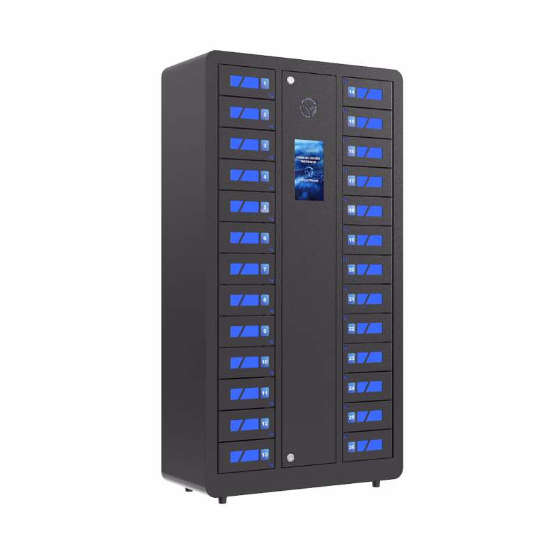 HonestWaves SecureCharge 26 phone charging locker in Black - Looking Right SecureCharge 26 phone charging locker Looking Right