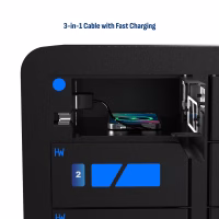 HonestWaves - SecureCharge 32 in Black - 3 in 1 cable with fast charging Securecharge 32 Charging Locker