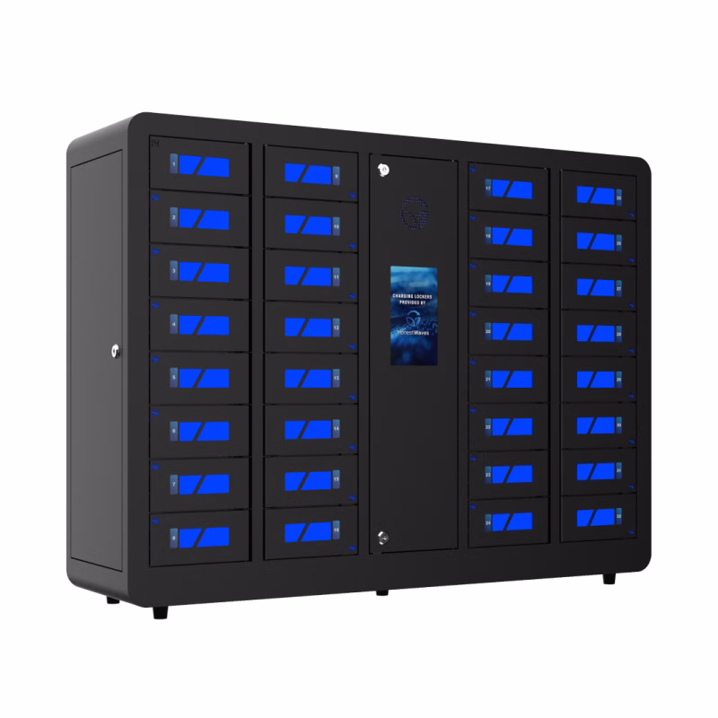 HonestWaves - SecureCharge 32 in Black - Looking Right Securecharge 32 Charging Locker