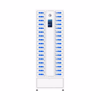 HonestWaves SecureCharge 34 phone charging locker in White - Front front view of SecureCharge 34 phone charging locker in White
