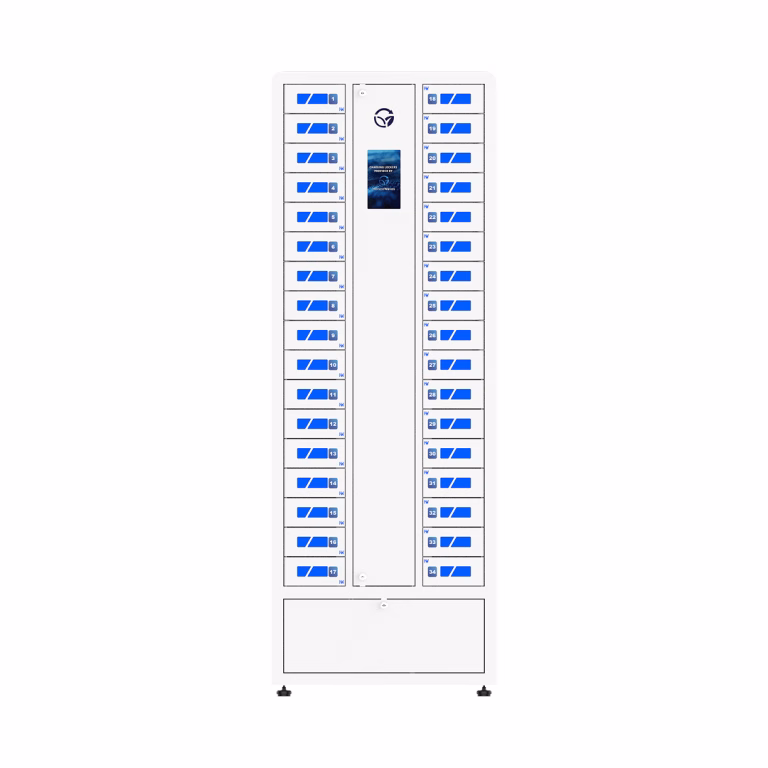 front view of SecureCharge 34 phone charging locker in White