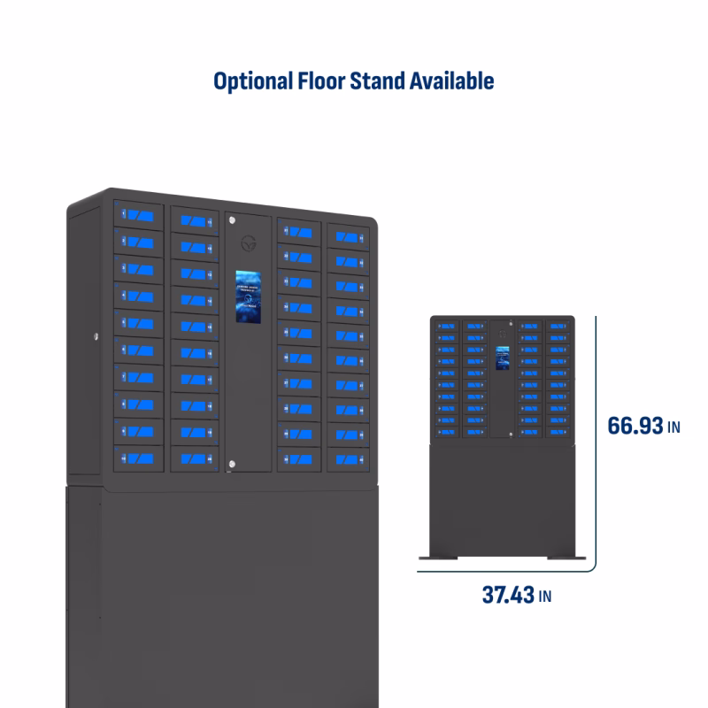 HonestWaves SecureCharge 40 secure phone charging locker in black - optional floor stand SecureCharge 40 Charging Locker