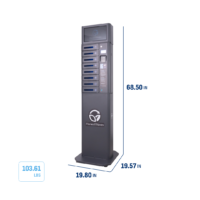 Dimensions and Weight of the SecureCharge 8 Pin Pro with Stand