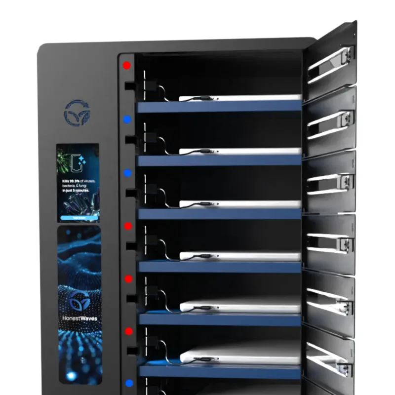 SecureTech 10 Open Bays with Laptops