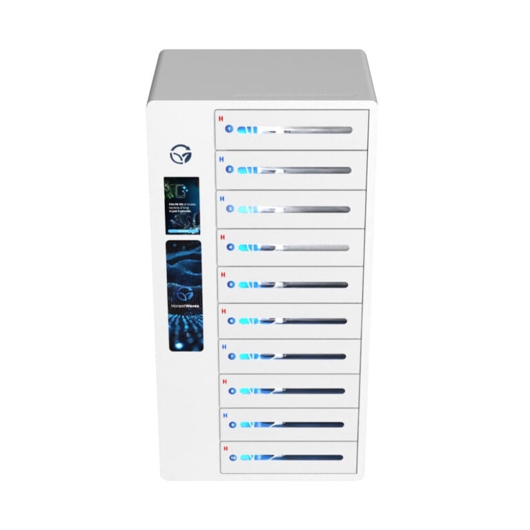SecureTech 10 - Device Charging Locker in White - Front