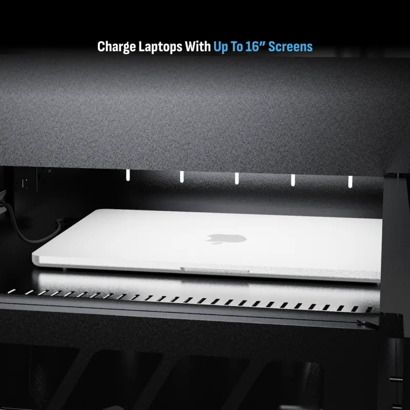 HonestWaves - SecureTech 16 - Device Charging Locker in Black - Charge 16 inch laptops SecureTech 16 Charging Locker