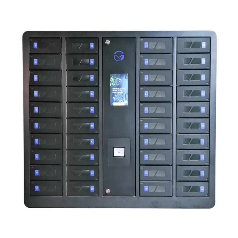 HonestWaves - SecureTech 40 - Device Charging Locker in Black - Front SecureTech Smart Phone Charging Lockers