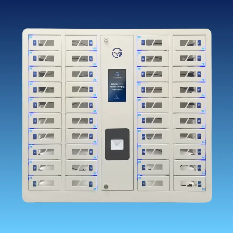 HonestWaves-SecureTech-40-secure-phone-chargine-locker-in-white-Front