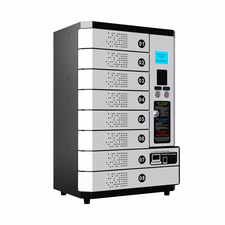 HonestWaves - SecureTech 8 Plus - Device Charging Locker - Facing Right