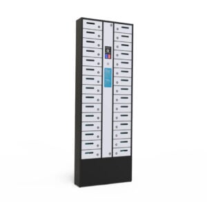 HonestWaves SmartLocker 30 Phone Charging Locker in White Looking to the Right