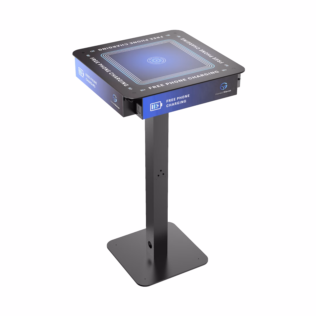HonestWaves - TableCharge 9 Pro - Phone Charging Table - Front View Rental Charging Table Pro 9