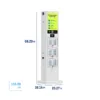 HonestWaves - Weatherproof Portable Battery Pack Rental Kiosk in white - Dimensions and weight Weatherproof and Solar PortablePower 24 Charging Kiosk