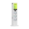HonestWaves - Weatherproof Portable Battery Pack Rental Kiosk in white - Facing Right Weatherproof and Solar PortablePower 24 Charging Kiosk