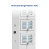 HonestWaves - Weatherproof Portable Battery Pack Rental Kiosk in white - Weatherproof Storage Weatherproof and Solar PortablePower 24 Charging Kiosk