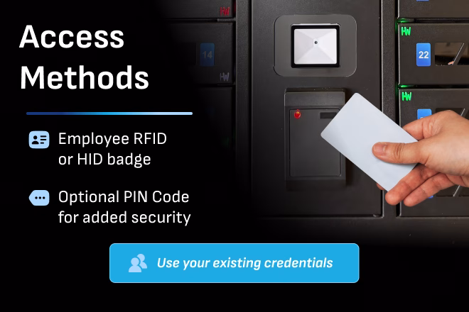 HonestWaves offers multiple Access Methods for Smart Lockers