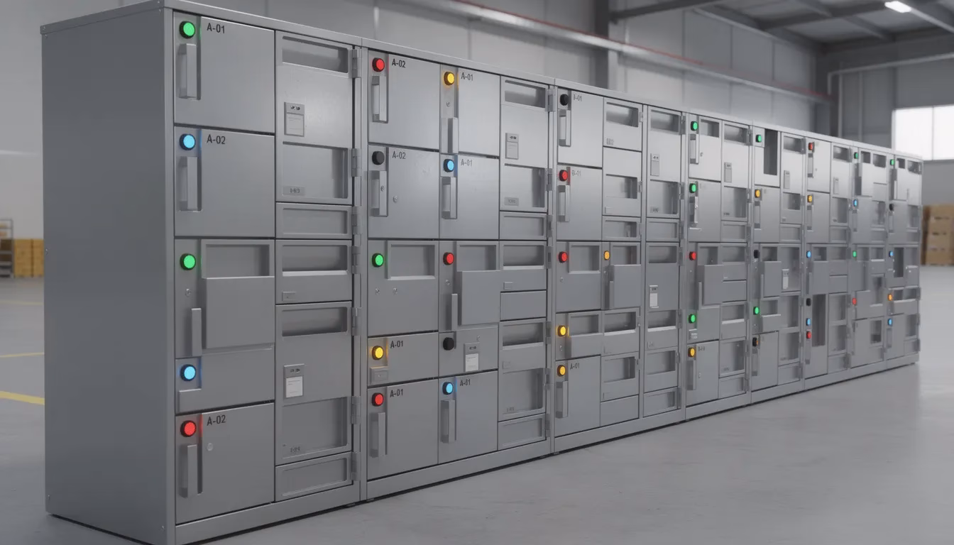 HonestWaves smart lockers have unique LED indicators on each bay