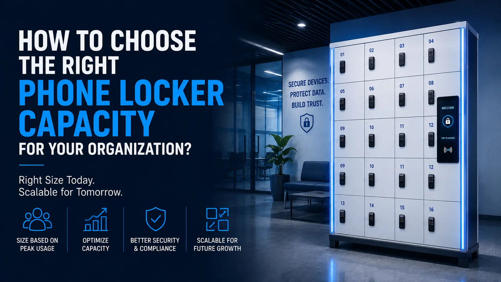 How to Choose the Right Phone Locker Capacity for Your Organization