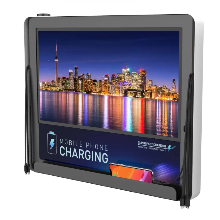 Pro Wall-Mounted Charging Station kiosks with HD LCD Display