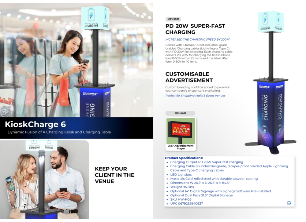 KioskCharge 6 Product Specifications