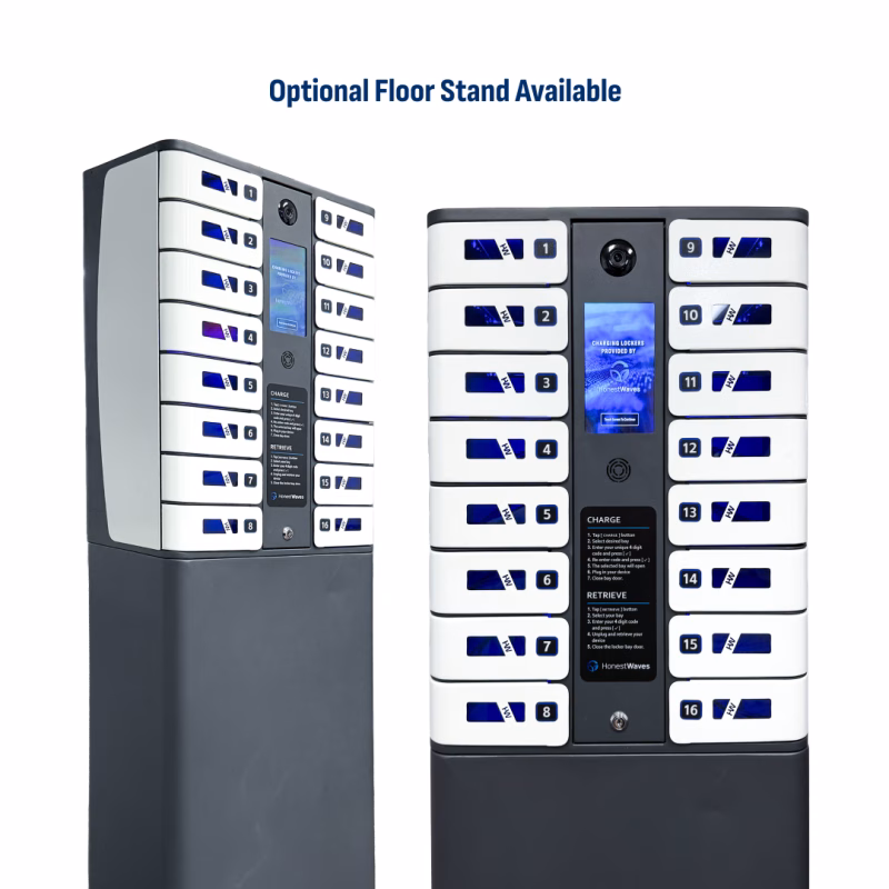 Optional Floor Stand - SecureCharge 16 White by HonestWaves SecureCharge 16 Charging Locker