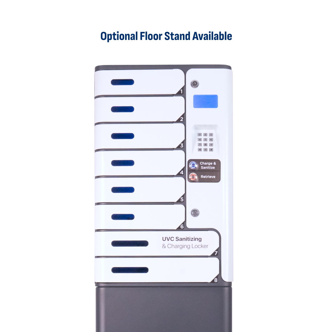 8 Slot Charging Locker - Secure Pin & amp; UVC Sanitization