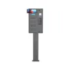 Outdoor Phone Charging Locker charging a phone with floor stand
