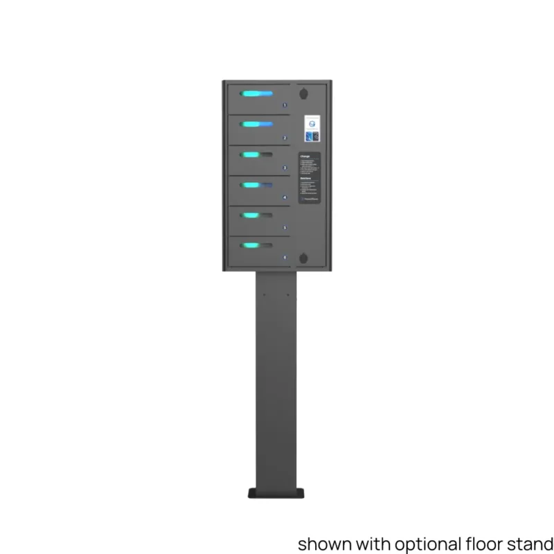 Outdoor Phone Charging Locker with floor stand