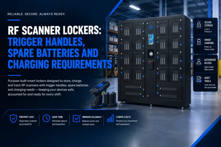 RF Scanner Lockers Trigger Handles, Spare Batteries and Charging Requirements