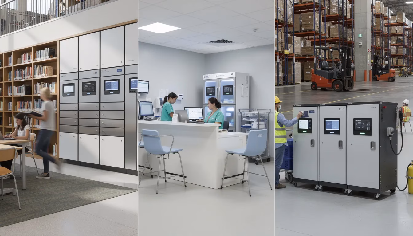 Schools Hospitals and Warehouses all use HonestWaves smart secure charging lockers blog image