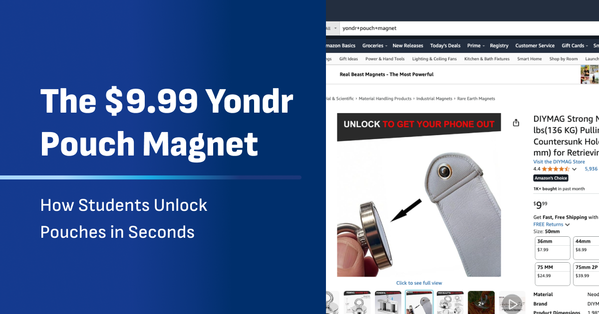 The $9.99 Yondr Pouch Magnet How students unlock pouches in seconds