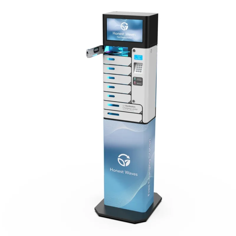 UVC_HW.4 SecureTech 8 Plus Pro with stand with uvc lights showing