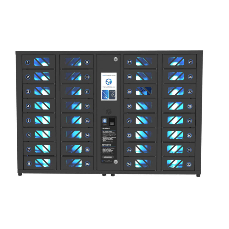 SecureCharge 32 cell phone charging locker with bio ID